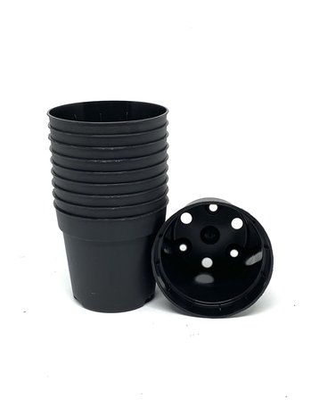 10 x black pots 6,5cm