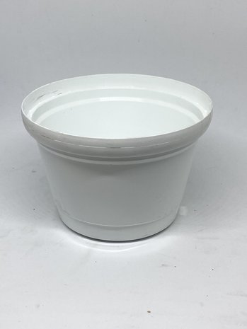 10 x white pots with double bottom 16 cm